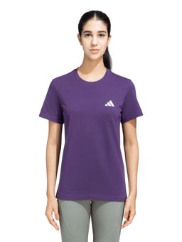 adidas - Women Purple Solid Sports T-Shirt