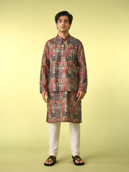 Diwas by Manyavar - Rustic Elegance Kurta Jacket Set for Men