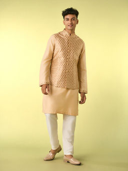 Diwas by Manyavar - Fawn Elegance Kurta Jacket Set for Men