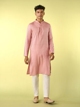 Diwas by Manyavar - Pink Radiance Kurta Pyjama for Men