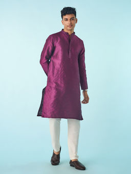 Diwas by Manyavar - Dazzling Purple Kurta Pyjama for Men