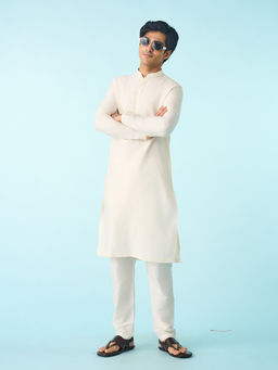 Diwas by Manyavar - Radiant Cream Kurta Pyjama for Men