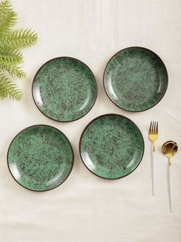 VarEesha - Foliage Green Ceramic Quarter- Side Plates