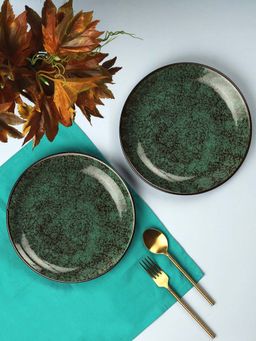 VarEesha - Foliage Green Textured 7 Inch Ceramic Serving Plates