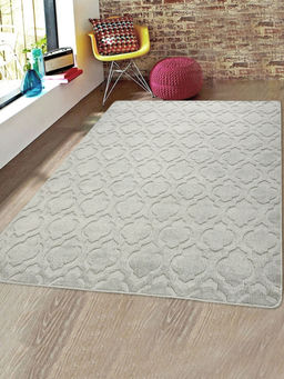 Saral Home - Grey Microfiber Anti Skid Carpet 150x210 Cm