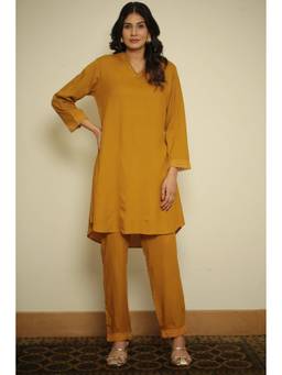 Zari Jaipur - Gold Solid Co-ord Set