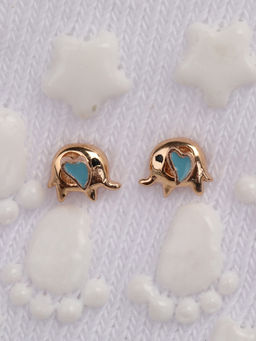 Praavy - 925 Sterling Silver The Rose Gold Cute Calf Kids Studs