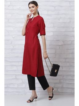 Rangriti - Maroon Tie & Dye Kurta