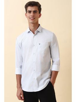 Allen Solly - Men Light Blue Printed Full Sleeves Casual Shirt
