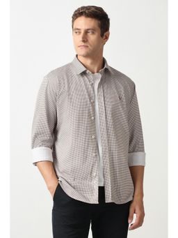 Van Heusen - Men Brown Printed Full Sleeves Shirt