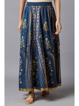 Aurelia - Blue Floral Printed Skirt