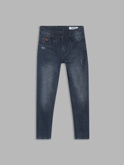 Blue Giraffe - Boys Solid Blue Jeans