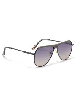 MacV - Unisex Polarised & UV Protected Purple Lens Aviator Sunglasses (57)