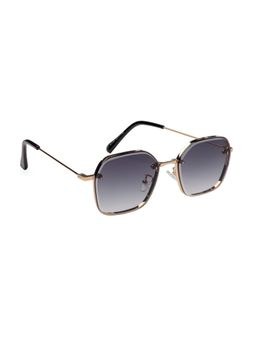 MacV - Unisex Polarised & UV Protected Black Lens Rectangle Sunglasses (55)