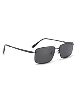 MacV - Unisex Polarised & UV Protected Black Lens Rectangle Sunglasses (60)