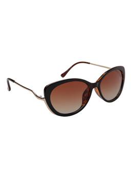 MacV - Women Polarised & UV Protected Brown Lens Oval Sunglasses (56)