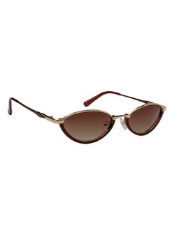 MacV - Women Polarised & UV Protected Brown Lens Oval Sunglasses (55)