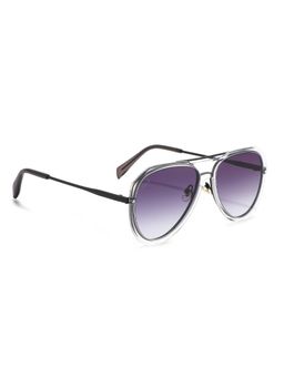 MacV - Unisex Polarised & UV Protected Blue Lens Aviator Sunglasses (56)