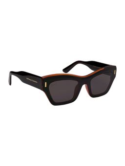 MacV - Women Polarised & UV Protected Black Lens Cat Eye Sunglasses (54)