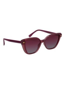 MacV - Women Polarised & UV Protected Purple Lens Cat Eye Sunglasses (54)