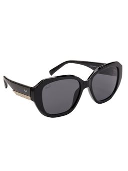 MacV - Women Polarised & UV Protected Black Lens Oval Sunglasses (56)