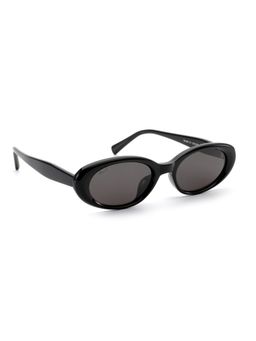 MacV - Women Polarised & UV Protected Black Lens Oval Sunglasses (53)