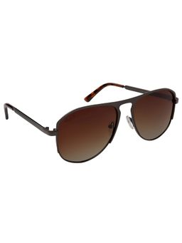 MacV - Unisex Polarised & UV Protected Brown Lens Aviator Sunglasses (57)