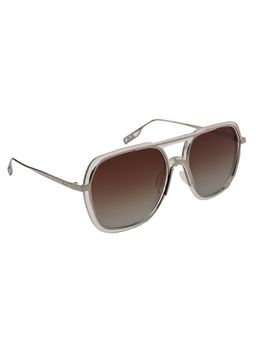 MacV - Unisex Polarised & UV Protected Brown Lens Aviator Sunglasses (57)