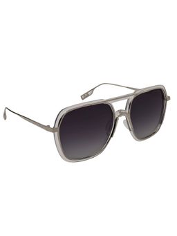 MacV - Unisex Polarised & UV Protected Black Lens Aviator Sunglasses (57)