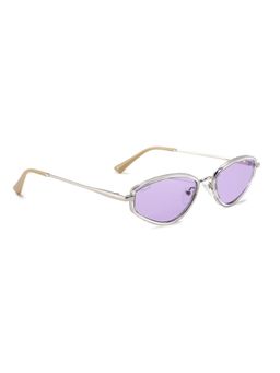 MacV - Women Polarised & UV Protected Purple Lens Cat Eye Sunglasses (54)