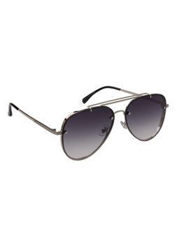 MacV - Unisex Polarised & UV Protected Black Lens Aviator Sunglasses (59)