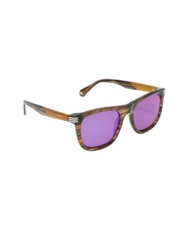 McPherson & Valentine - Unisex Polarised & UV Protected Blue Lens Rectangle Sunglasses (54)