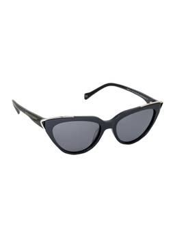 McPherson & Valentine - Women Polarised & UV Protected Black Lens Rectangle Sunglasses (55)