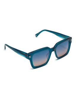 McPherson & Valentine - Unisex Polarised & UV Protected Blue Lens Rectangle Sunglasses (52)
