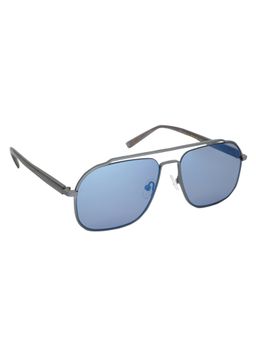 McPherson & Valentine - Unisex Polarised & UV Protected Blue Lens Rectangle Sunglasses (56)