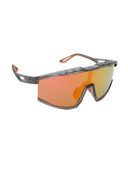New Balance - Unisex Polarised & UV Protected Sports Orange Lens Rectangle Sunglasses (142)