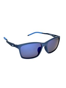 New Balance - Unisex Polarised & UV Protected Sports Blue Lens Rectangle Sunglasses (57)