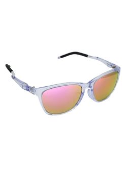 New Balance - Unisex Polarised & UV Protected Sports Pink Lens Rectangle Sunglasses (54)