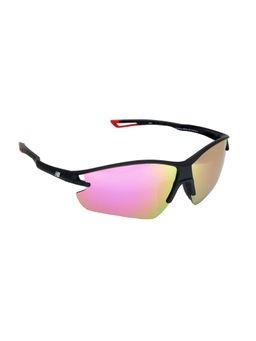 New Balance - Unisex Polarised & UV Protected Sports Pink Lens Rectangle Sunglasses (73)
