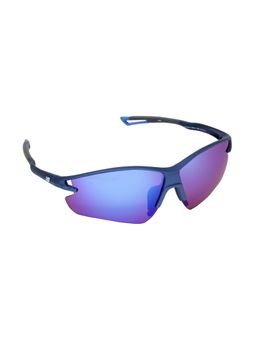 New Balance - Unisex Polarised & UV Protected Sports Blue Lens Rectangle Sunglasses (73)