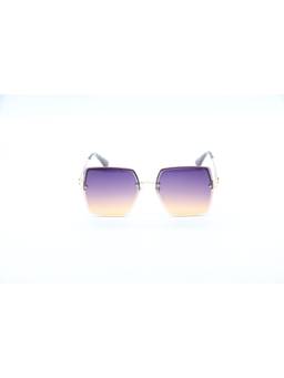 SKECHERS - Purple Metal Half Rim Square Women Sunglasses (61)