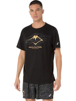 ASICS - Mens Performance Black Fujitrail Logo Ss T-Shirt