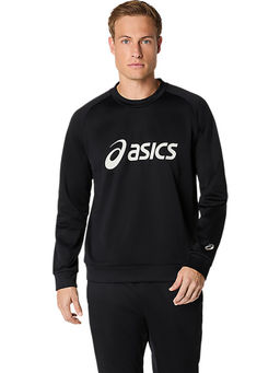 ASICS - Mens Performance Black/Glacier Graphic Fleece Crew T-Shirt