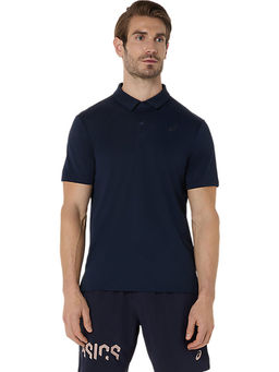 ASICS - Mens Midnight/Fawn Hex Graphic Polo T-Shirt