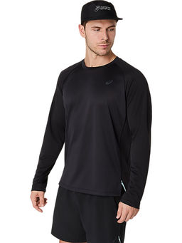 ASICS - Mens Performance Black Actibreeze Jacquard Ls T-Shirt