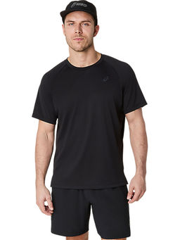 ASICS - Mens Performance Black Actibreeze Panel Jacquard Ss T-Shirt