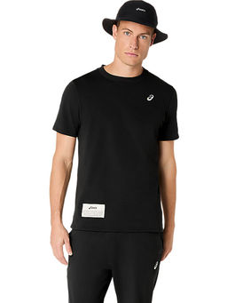 ASICS - Mens Performance Black Heavy Weight Knit Graphic T-Shirt