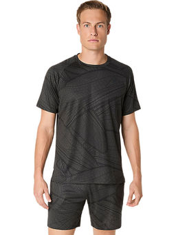 ASICS - Mens Graphite Grey/Performance All Over Print Ss T-Shirt