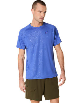 ASICS - Mens Dark Cobalt Game All Over Print Ss T-Shirt