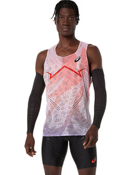 ASICS - Mens Flash Red Metaspeed Singlet Tank